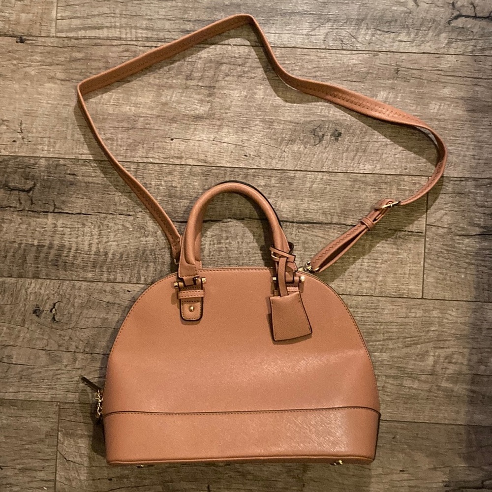 Large Blush pink JustFab handbag with shoulder strap